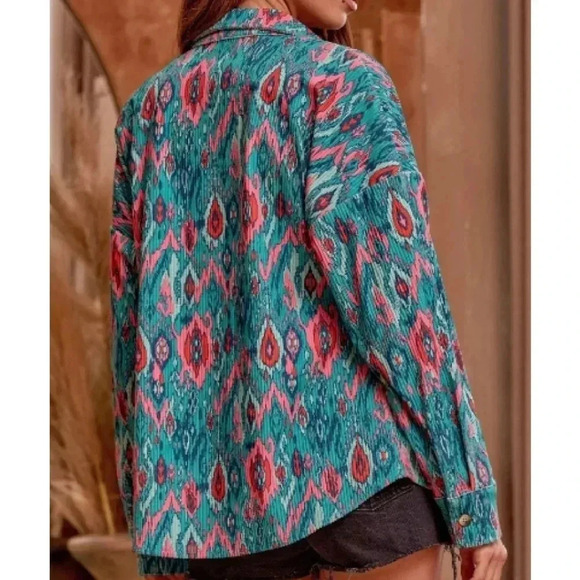 {Anthropologie} Savanna Jane Womens Button Up Courdoroy Shirt or Shacket - Picture 3 of 16